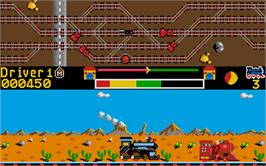 In game image of Loco-Motion on the Atari ST.