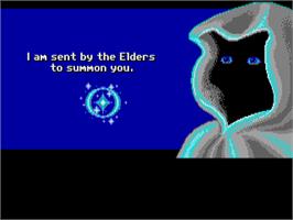 In game image of Loom on the Atari ST.