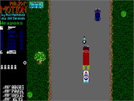 In game image of Major Motion on the Atari ST.