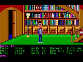 In game image of Maniac Mansion on the Atari ST.