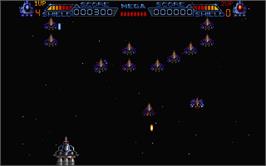 In game image of Mega Phoenix on the Atari ST.