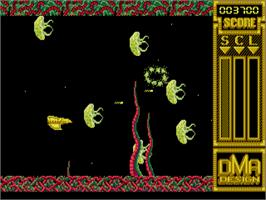 In game image of Menace on the Atari ST.