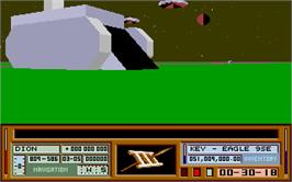 In game image of Mercenary III : The Dion Crisis on the Atari ST.