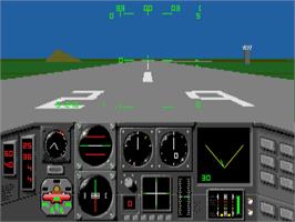 In game image of Mig-29 Fulcrum on the Atari ST.