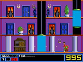 In game image of Mission Elevator on the Atari ST.