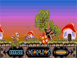 In game image of Nicky Boom on the Atari ST.