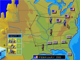 In game image of North And South on the Atari ST.