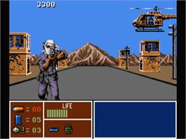 In game image of Operation Thunderbolt on the Atari ST.