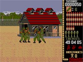 In game image of Operation Wolf on the Atari ST.