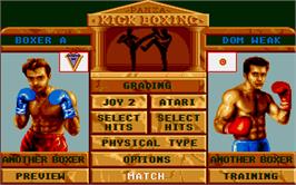 In game image of Panza Kick Boxing on the Atari ST.