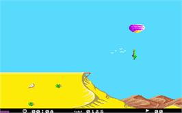 In game image of Paragliding on the Atari ST.