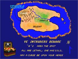 In game image of Pirates Of The Barbary Coast on the Atari ST.