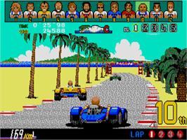 In game image of Power Drift on the Atari ST.