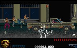 In game image of Predator 2 on the Atari ST.