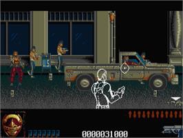 In game image of Predator 2 on the Atari ST.