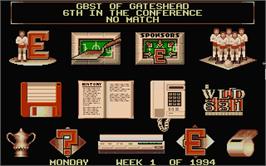 In game image of Premier Manager 2 on the Atari ST.