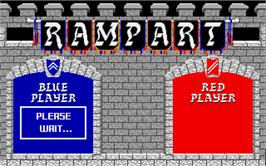 In game image of Rampart on the Atari ST.