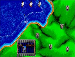 In game image of Rampart on the Atari ST.