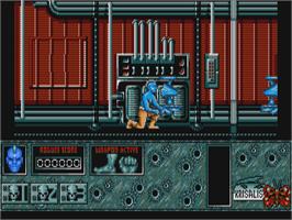 In game image of Rogue Trooper on the Atari ST.