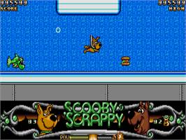 In game image of Scooby-Doo And Scrappy-Doo on the Atari ST.