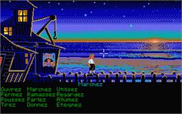 In game image of Secret of Monkey Island on the Atari ST.