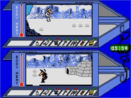 In game image of Spy vs Spy - Arctic Antics on the Atari ST.