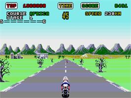In game image of Super Hang-On on the Atari ST.