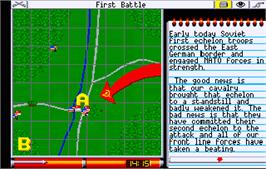 In game image of Team Yankee on the Atari ST.