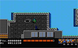 In game image of Teenage Mutant Ninja Turtles on the Atari ST.
