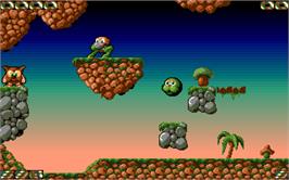 In game image of Treasure Island on the Atari ST.