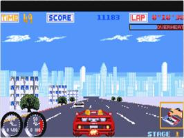 In game image of Turbo Out Run on the Atari ST.