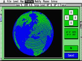 In game image of UMS 2 - Nations at War on the Atari ST.