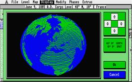 In game image of UMS II: Nations at War on the Atari ST.