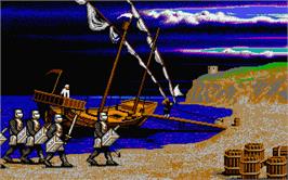 In game image of Vengeance of Excalibur on the Atari ST.