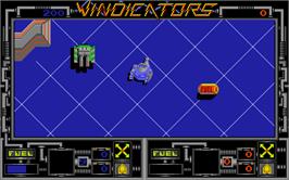 In game image of Vindicators on the Atari ST.