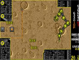 In game image of Volfied on the Atari ST.
