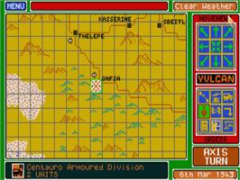 In game image of Vulcan - The Tunisian Campaign on the Atari ST.