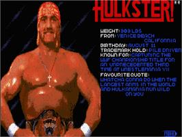 In game image of WWF Wrestlemania on the Atari ST.
