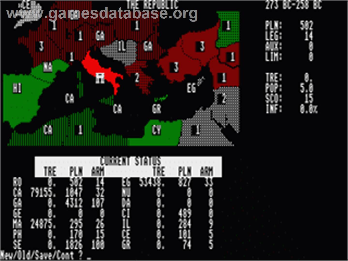 Annals Of Rome - Atari ST - Artwork - In Game