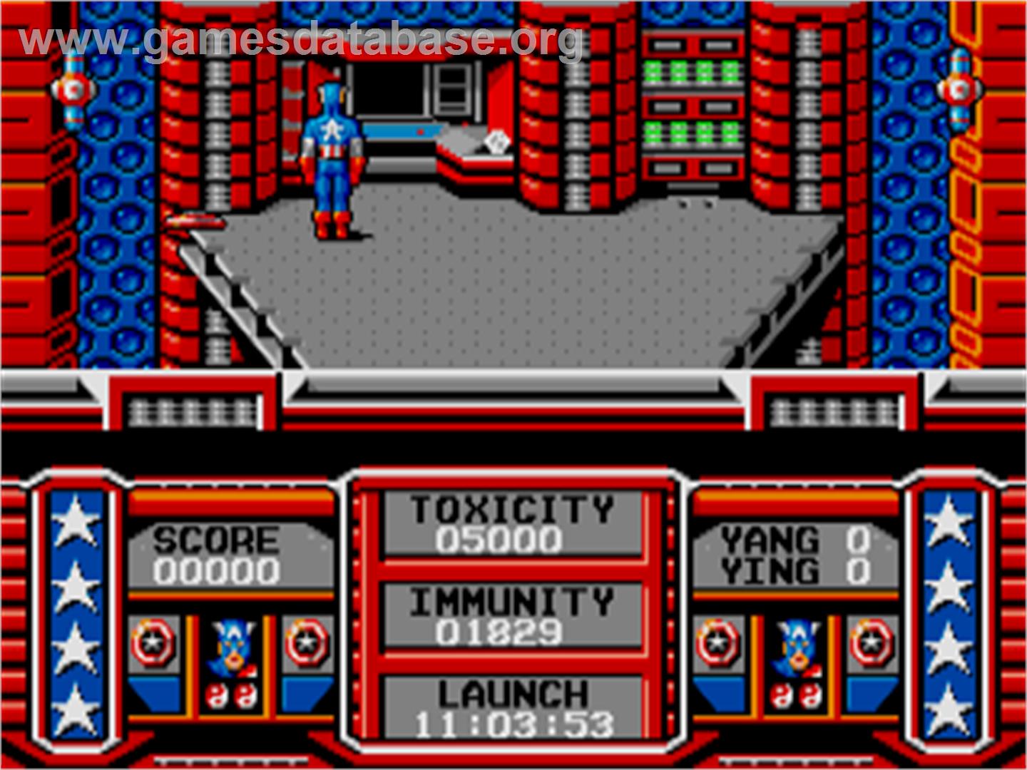 Captain America In - The Doom Tube Of Dr. Megalomann - Atari ST - Artwork - In Game