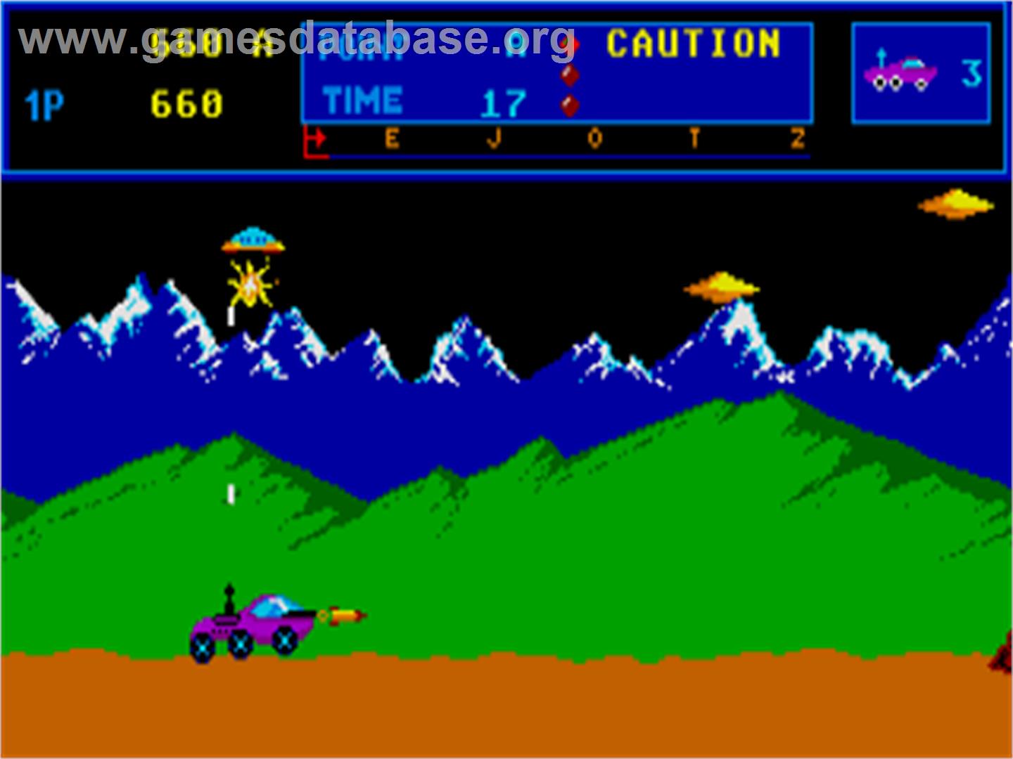 Moon Patrol - Atari ST - Artwork - In Game