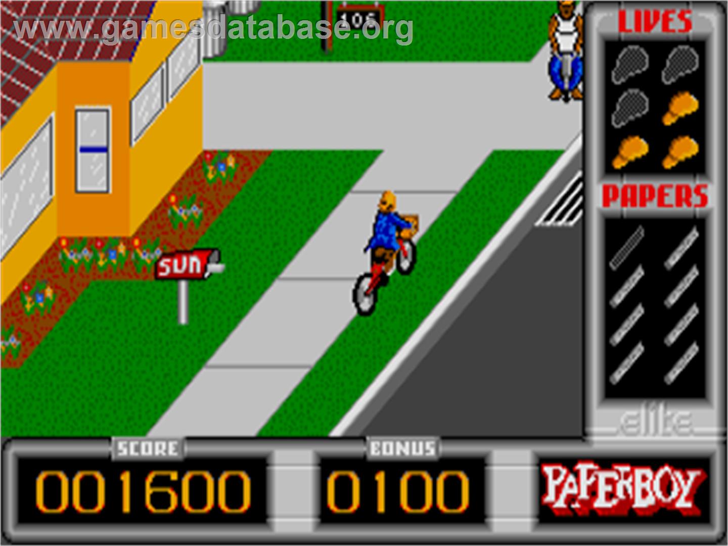 Paperboy - Atari ST - Artwork - In Game