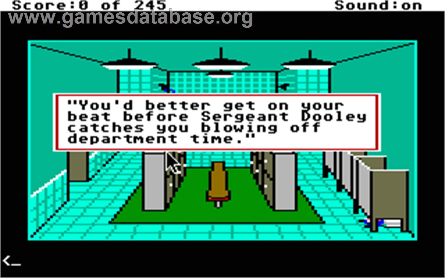 Police Quest: In Pursuit of the Death Angel - Atari ST - Artwork - In Game