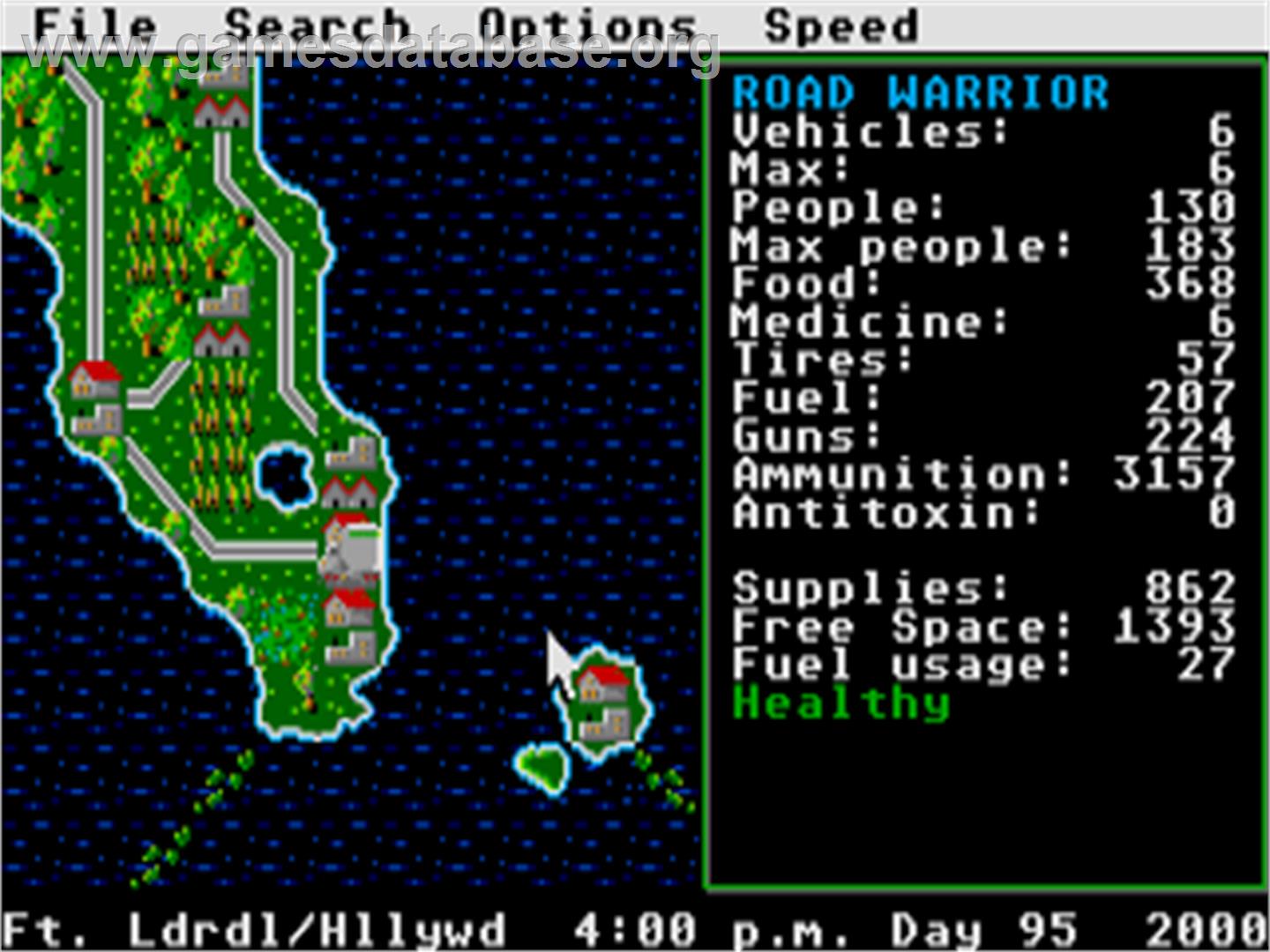 Roadwar 2000 - Atari ST - Artwork - In Game