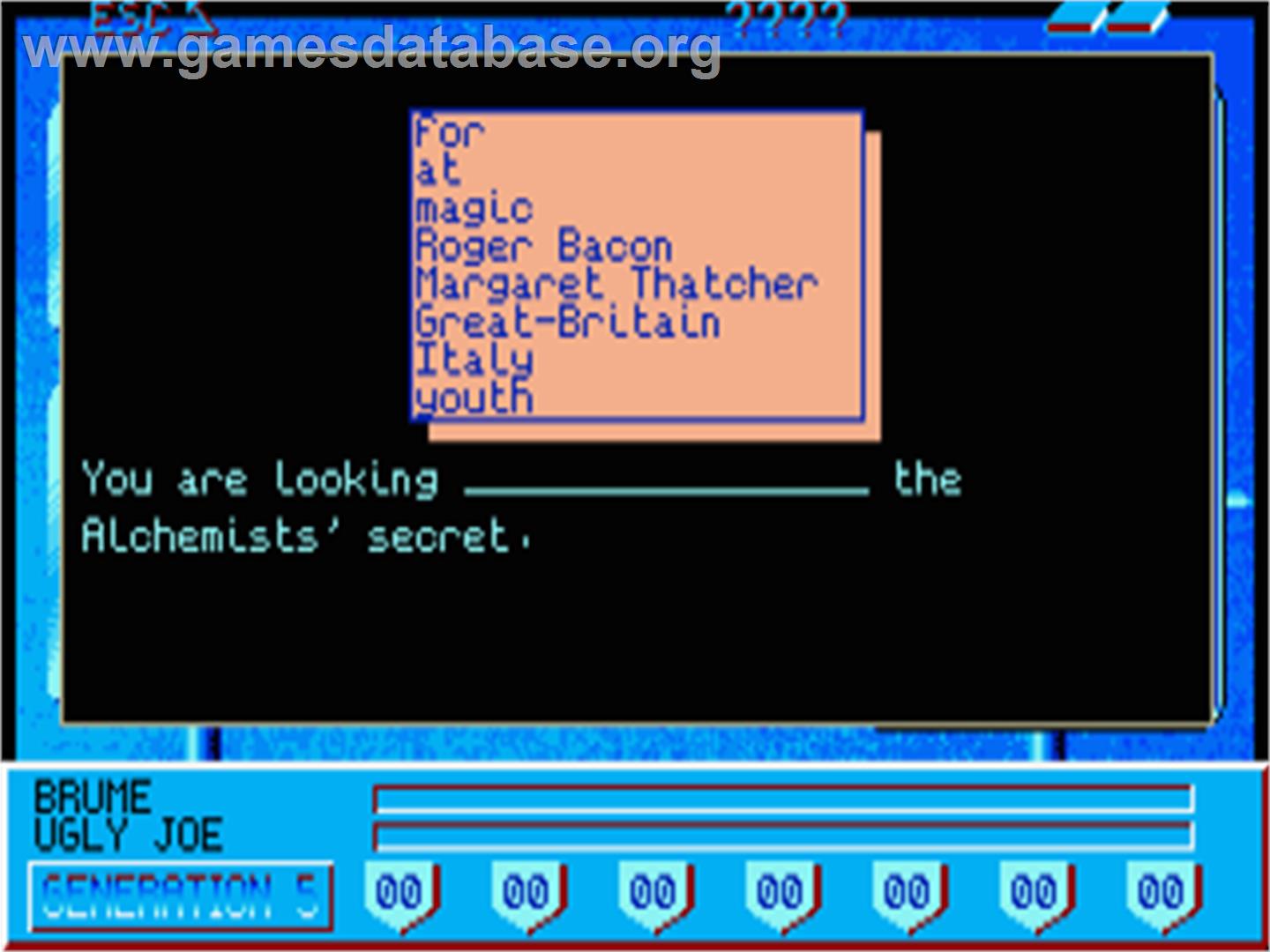 Secret England - Atari ST - Artwork - In Game