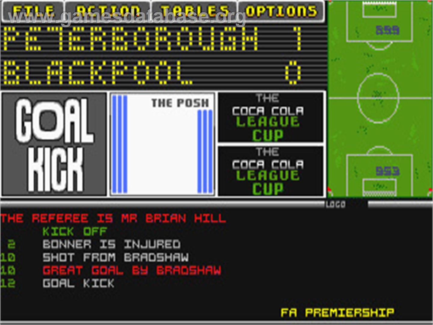 Tactical Manager - Atari ST - Artwork - In Game
