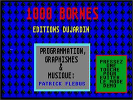Title screen of 1000 Bornes on the Atari ST.