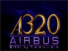 Title screen of A320 Airbus on the Atari ST.