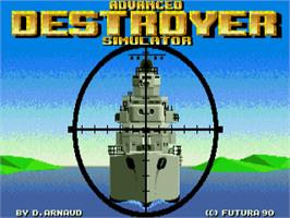 Title screen of ADS - Advanced Destroyer Simulator on the Atari ST.