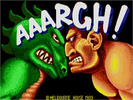 Title screen of Aaargh! on the Atari ST.